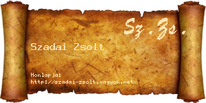 Szadai Zsolt névjegykártya